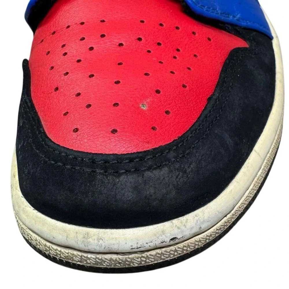 Nike Air Jordan 1 Mid Top 3 Men 8.5 Red‎ Blue Retro Basketball 554724-124